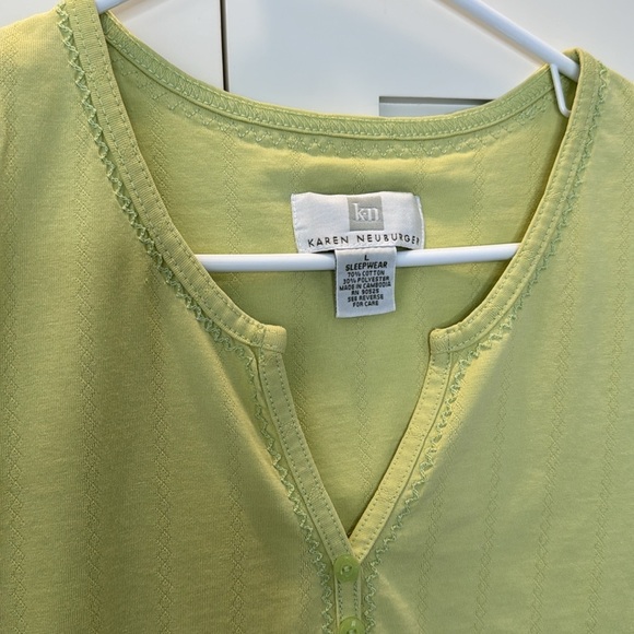 Karen Neuburger sleep top size: large green - Picture 2 of 5